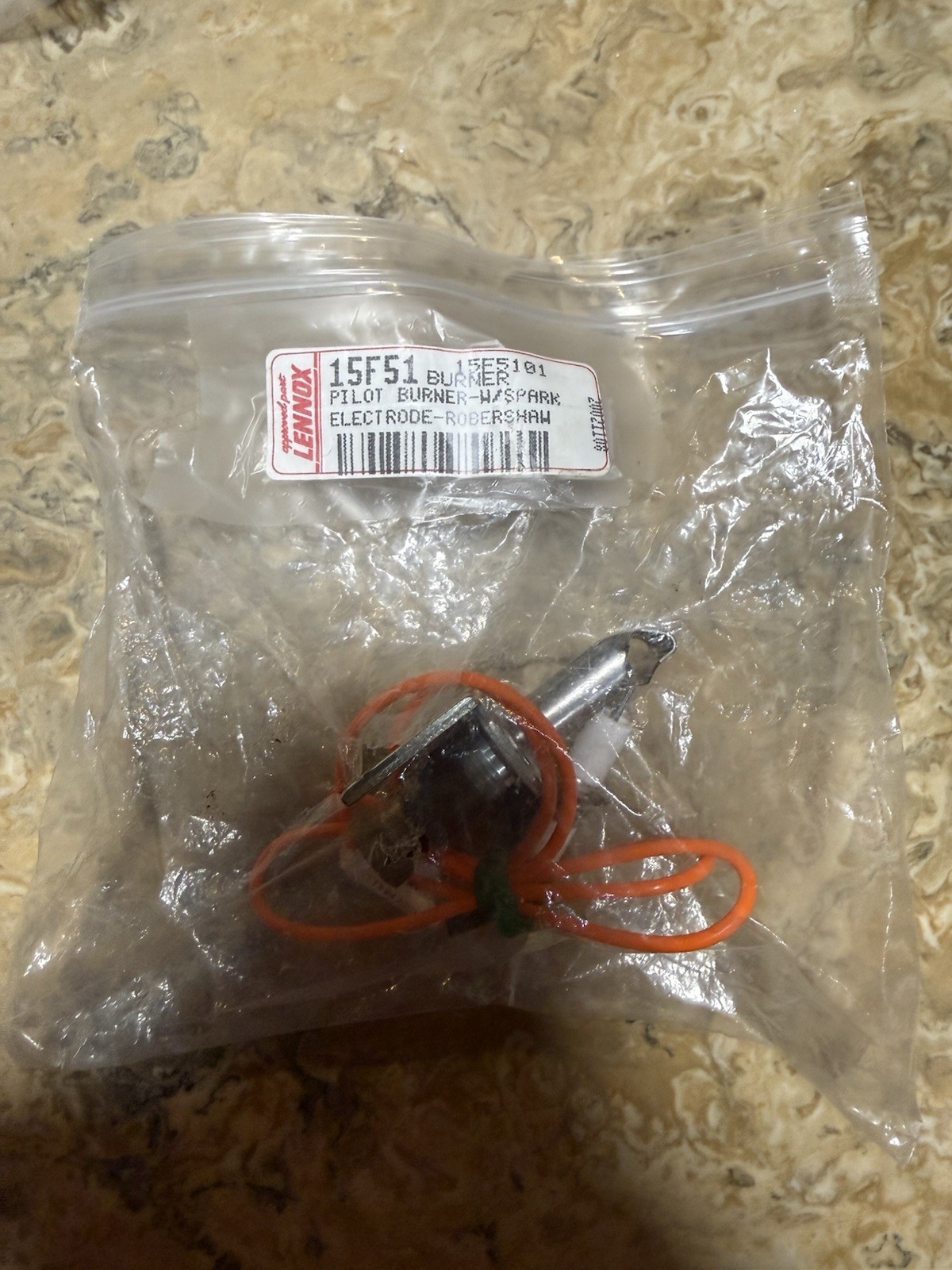 Lennox 15F51 Robertshaw 15F5101 Pilot Burner Electrode Assembly