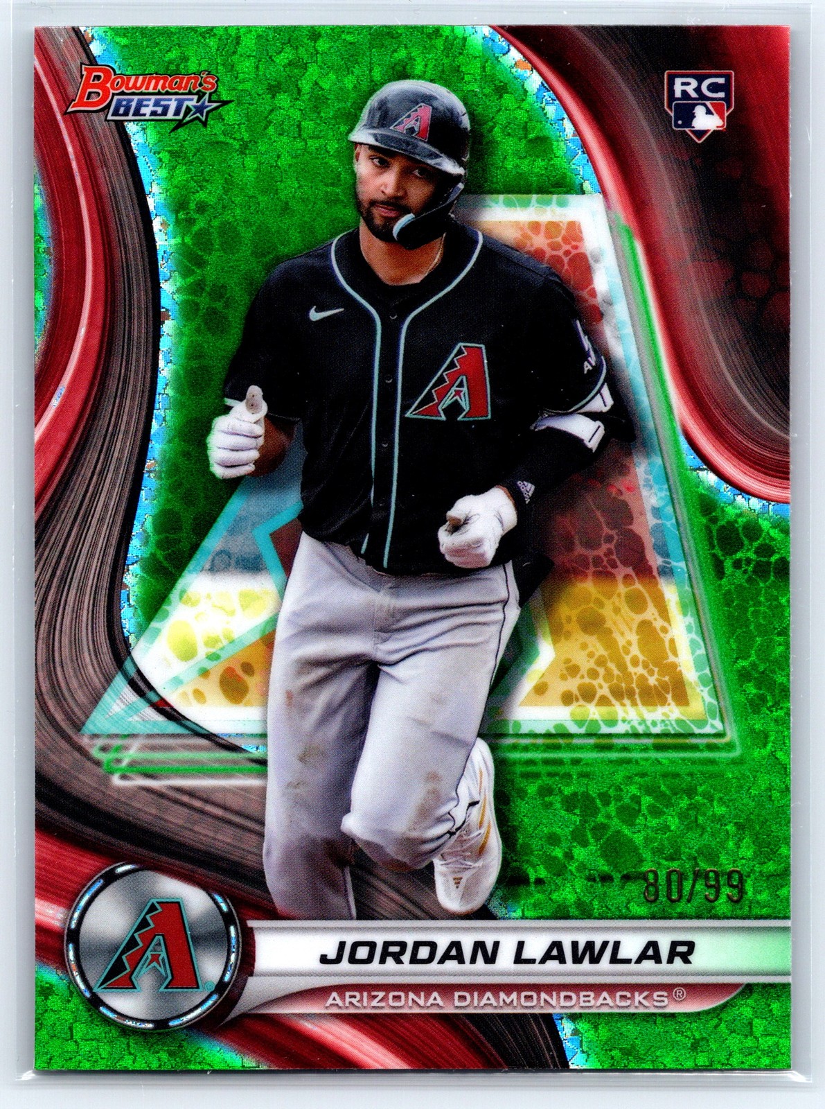 2024 Bowman's Best #4 Jordan Lawlar Green Mini-Diamond Refractors Rookie #/99