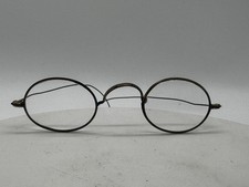 Antique Vintage STL Wire Rim Oval Glasses Spectacles Gold/Brass Tone Frames