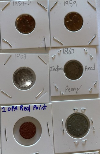 Riesige Münzsammlung antike amerikanische und ausländische Münzen Steuer/Tarif Token Lot #6 - Bild 5 von 24