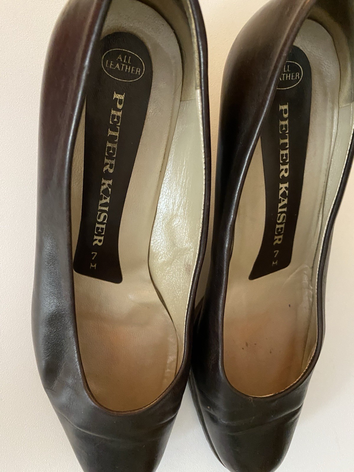 Peter Kaiser Women’s Vintage Brown Leather Heels Size 7