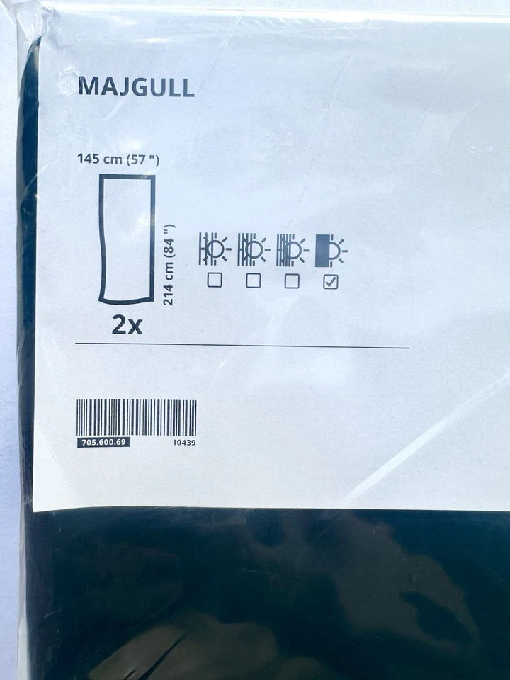 IKEA MAJGULL Blackout Curtains Dark Turquoise 57x84" 705.600.69-NEW - Image 3 of 4