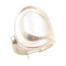 925 Sterling Silver Vintage Ring MEXICO Modernist Statement Band Sz 6 RG34692