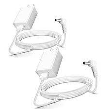 2-Pack Indoor/Outdoor Power Adapter Charger for Ring Stick Up 2-Pack, black