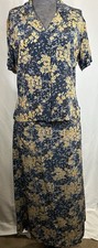 Bridgetown Collection Vintage Silk 2 Piece Skirt Set Women's Size Medium