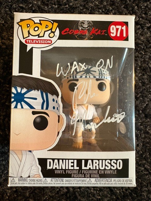 Ralph Macchio DANIEL LARUSSO signed PSA Funko POP! vinyl figure COBRA KAI 2020