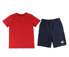Champion Big C Back Hit T-Shirt and Shorts Boys Clothing Set Size L, Color: