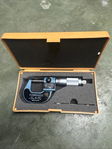 Mitutoyo Combimice Micrometer 0-1" 0-25mm No 159-211 N w/Case Japan NEW!