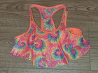 💥 Girl's L 10-12 Swimsuit Lot Tie Dye Tankini Rash guard New Swim Suit Skirt — photo 6