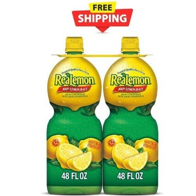 (2 pack) ReaLemon 100% Lemon Juice, 32 fl oz bottle