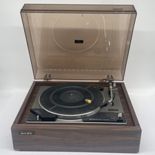 RARE Sony Semi Automatic Turntable Vtg Japan Woodgrain PS-300 PARTLY WORKING
