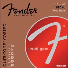 Fender 880XL Coated 80/20 Bronze Acoustic Guitar Strings - Extra Light