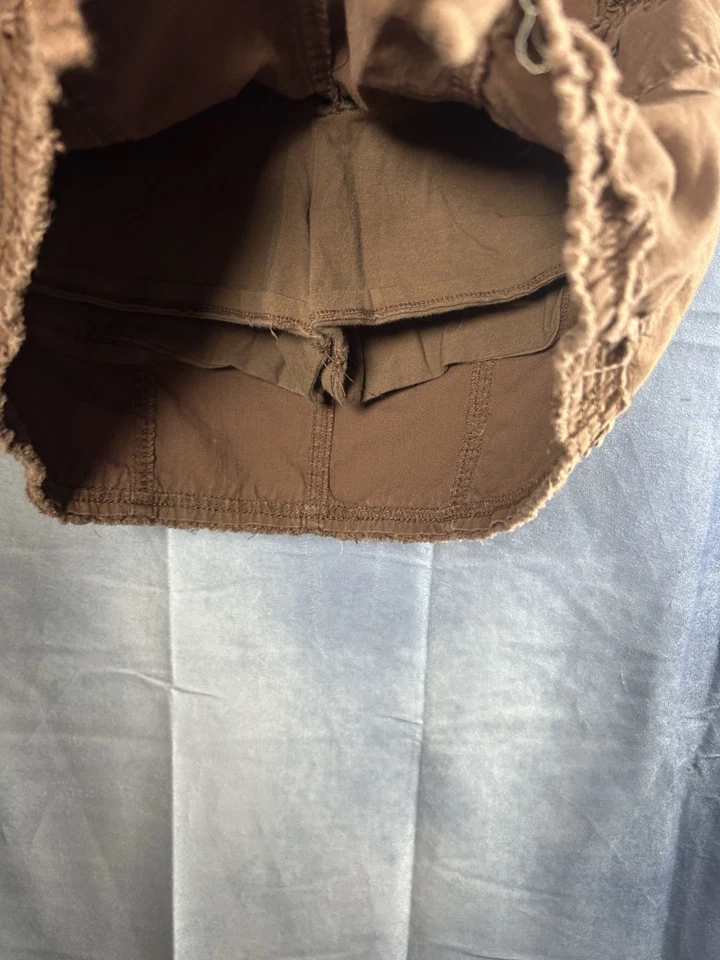 Pantalón corto Limited Too Brown para niñas Y2K talla 12 Foto 3 de 4