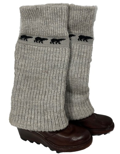 Sorel Crazy Cable Knit Wedge Boots Brown Winter Tall Wool Sock Women’s 8 Rare - Picture 10 of 22