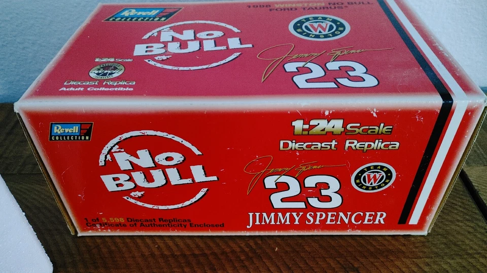 Réplica diecast Revell Collection Club Jimmy Spencer #23 No Bull 1:24 con certificado de autenticidad nueva en caja Foto 4 de 4