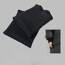 2X Dicke Gerippte B&uuml;ndchen Warm Winddicht &Auml;rmelb&uuml;ndchen DIY Jacke Schwarz