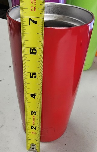 Vaso YETI Rambler 20 oz rojo acero inoxidable aislado sin tapa nuevo otro - Imagen 5 de 6
