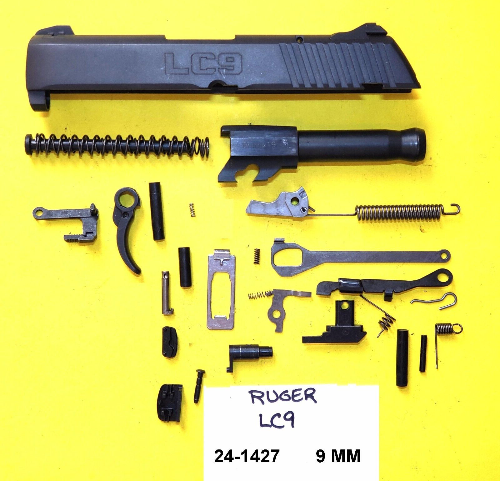 RUGER  LC9 BLUED 9 MM CALIBER GUN REPAIR PARTS  SLIDE BARREL PLUS 24-1427