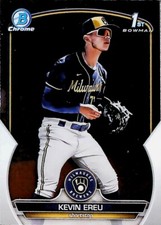 2023 Bowman Chrome BCP-229 Kevin Ereu 1st Prospect Milwaukee Brewers FREE SHIP