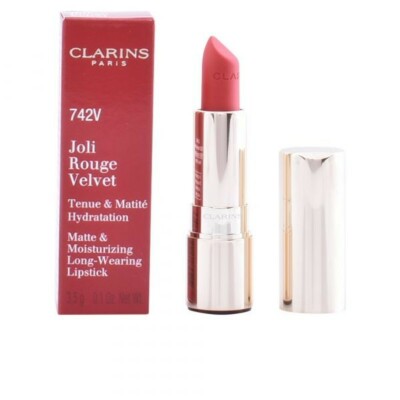 Clarins Joli Rouge Velvet Lipstick #742V 3,5G- 0.1Oz NEW IN BOX