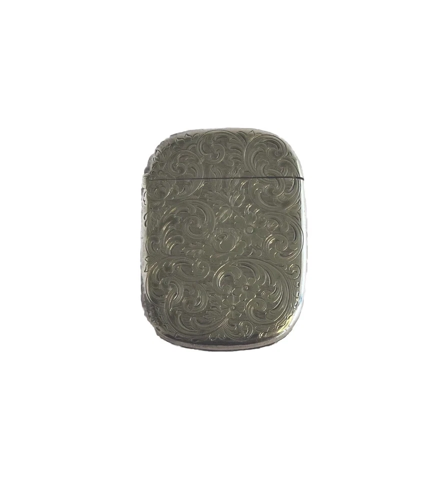 Estuche Gorham Match Vesta de plata esterlina diseño ornamentado 1850-1895 sello de colección Foto 2 de 4