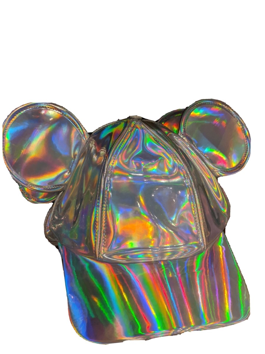 Disney Mickey Mouse 50th Anniversary Holographic Baseball Cap Mickey Baseball Cap Iridescent Disney Hat 50th Anniversary  main image 4
