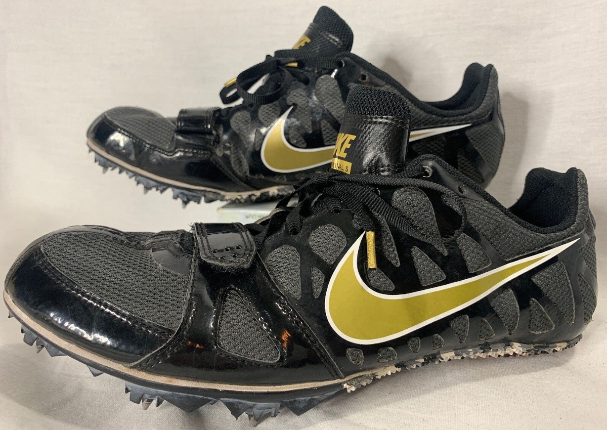Nike Zoom Rival S 8.5 Cleat Racing Sprint 456812-071 Black Gold