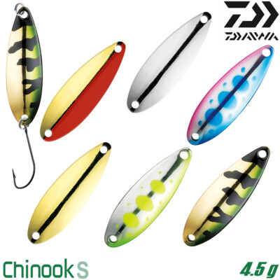 Daiwa CHINOOK S 4.5 g Trout Spoon Assorted Colors | eBay
