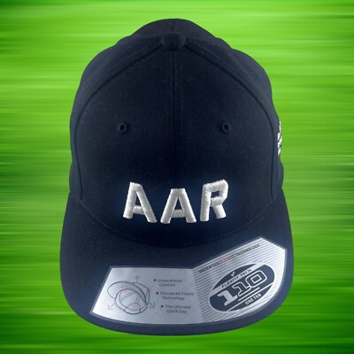 NWT AAR All American Roughneck Flatbill Hat Snapback Cap 110 Yupoong Black