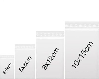 400X Zip Lock Bags | 60 Micron | Slide Closure | Druckverschlussbeutel