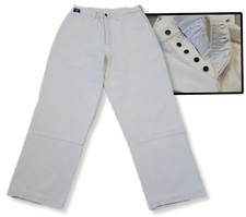 NEW Vintage Polo Ralph Lauren Men's Button Fly Wide Leg Denim Pants 31.5/30.25