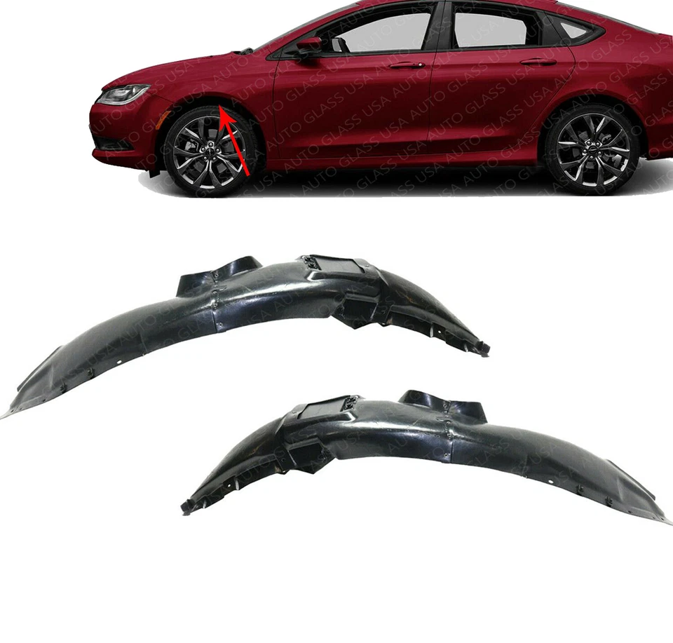 Juego de forros de guardabarros delanteros para Chrysler 200 2015-2017 Foto 2 de 4