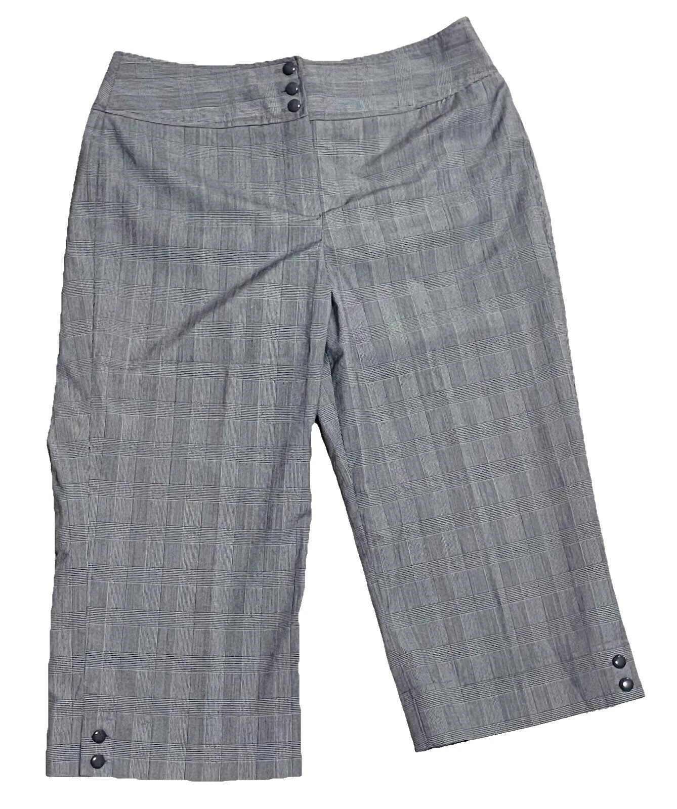 Larry Levine Checked Polyester Pants for Women