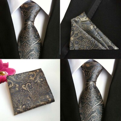 Secdtie Skinny Krawatte & Einstecktuch Set - Baumwolle Floral Print, 145x6 Cm