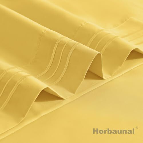 2 Pack Microfiber Pillowcases Standard Size Bed Standard (20" x 26") Yellow - Picture 7 of 7