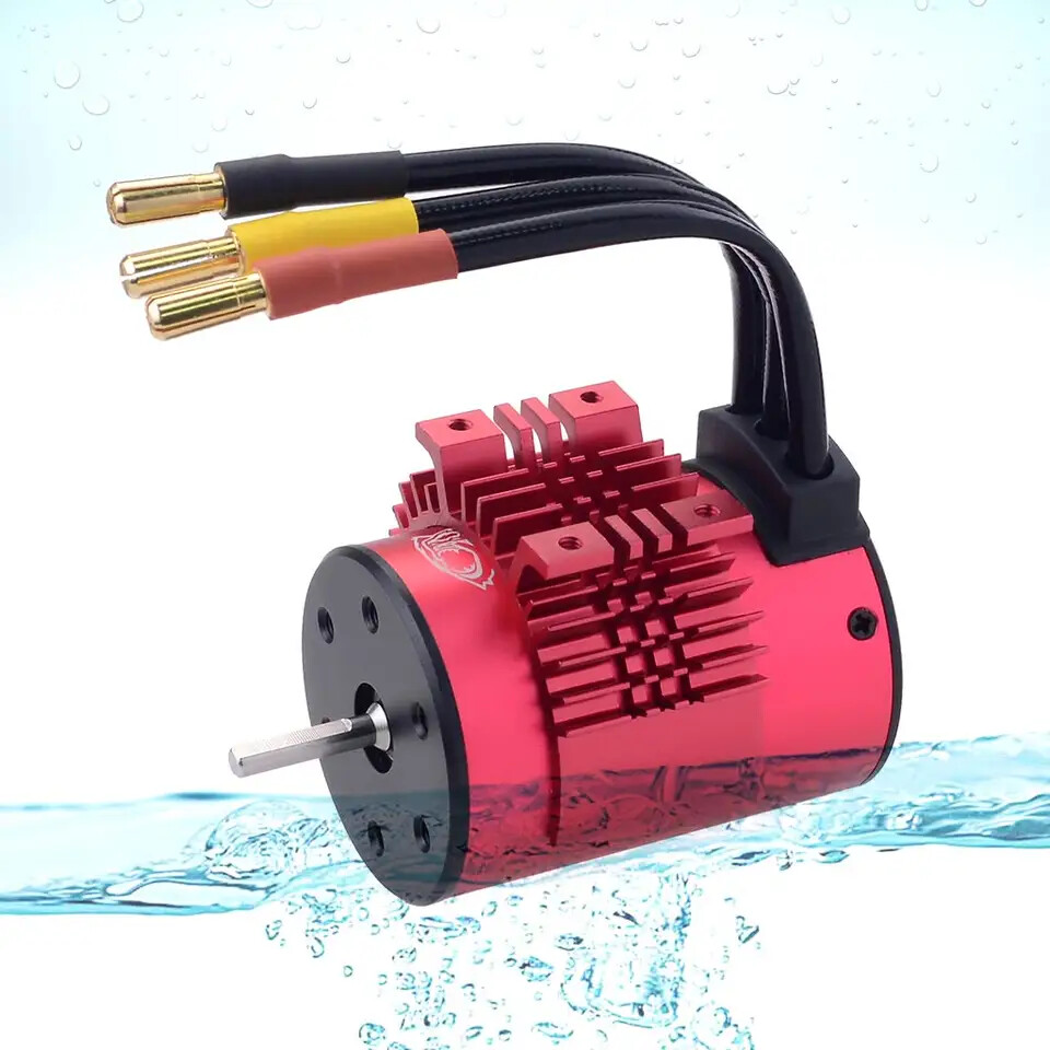 Surpass Hobby RC 3650 3250KV Brushless Motor & 60A ESC Combo - Waterproof, For 1/10 RC Car Upgrades