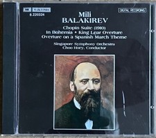 Mili Balakirev Chopin Suite (1910) / In Bohemia / King Lear Overture CD Hoey