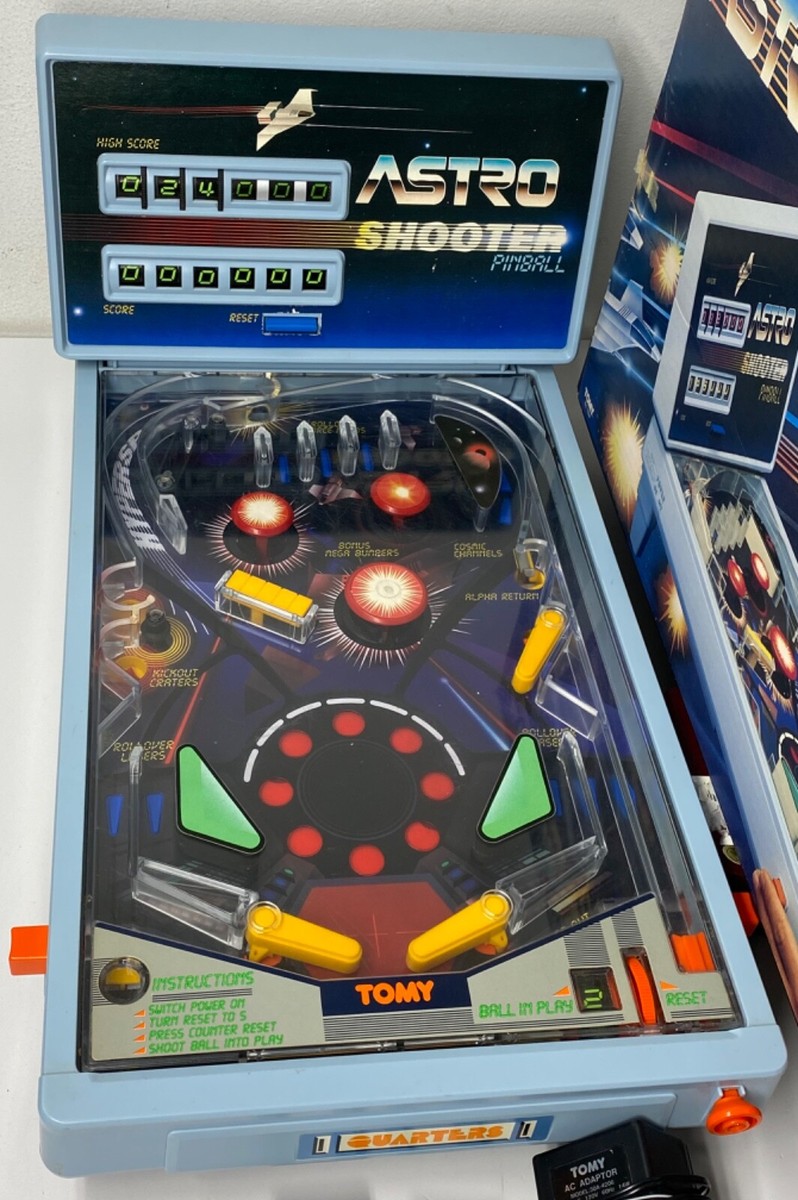 Vintage Tomy Astro Shooter Pinball Machine Game w/ Box Works Vintage Tomy Astro Shooter Pinball Machine Game w/ Box Works