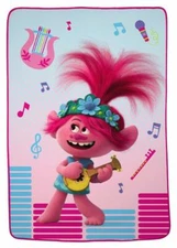 DreamWorks Trolls World Tour Plush Blanket Oversized Throw 62" X 90"