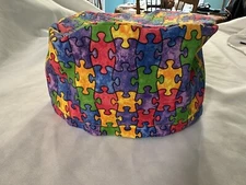 Men/Women Surgical Scrub Cap. Skull Cap. Autism Awareness