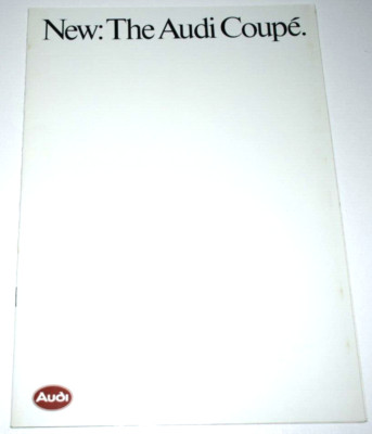 AUDI COUPE UK VERKAUFSPROSPEKT OKTOBER 1984 + TECHNISCHE DATEN
