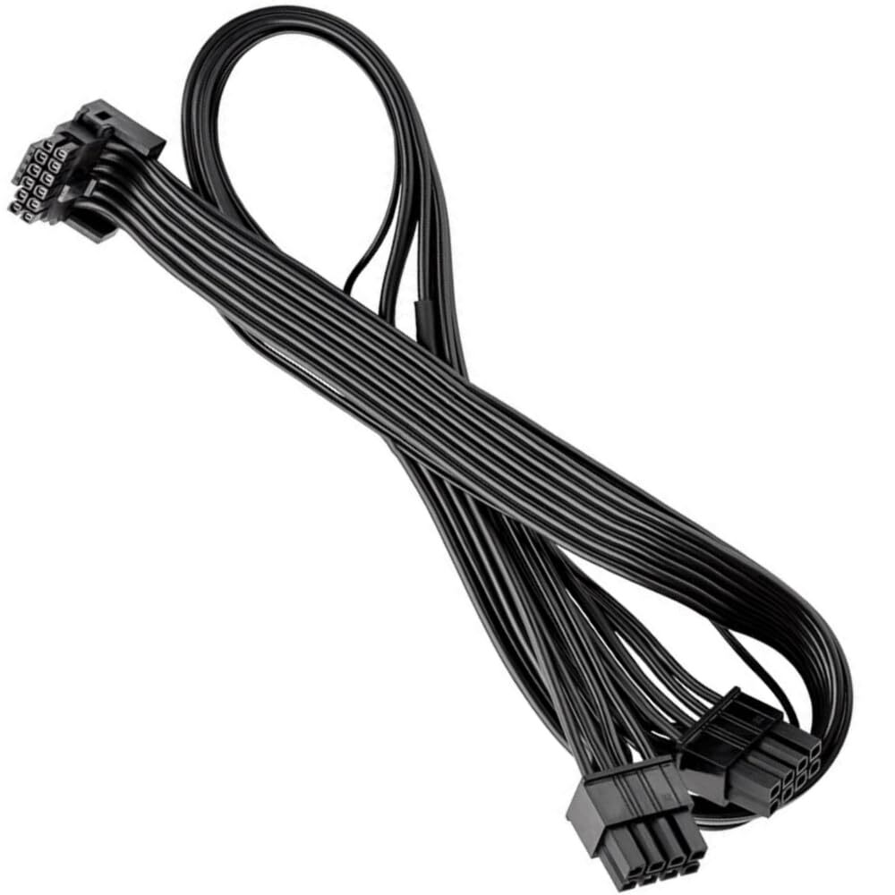 12VHPWR 90 Degree PCI-e Cable Angled 600W PCIe 5.0 Dual 8