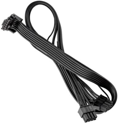 12VHPWR 90 Degree PCI-e Cable Angled 600W PCIe 5.0 Dual 8 Pin to 16 Pin Power...