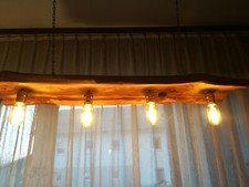 Holzlampe Belleuchtung rustikal Retro Hängelampe Esszimmer