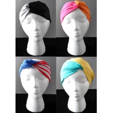 Womens Bandana Yoga Sports Elastic Boho Hair Band Wrap Scarf Colorblock Headband