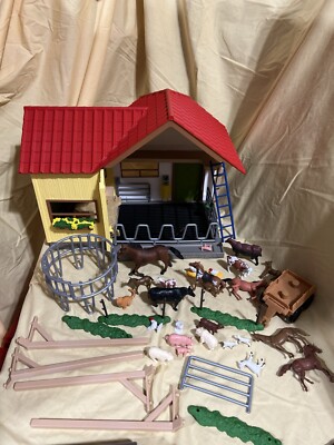 Schleich Farm World 42334 Large Farm Barn Toy Playset W Animals & Accessories