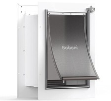 Baboni Pet Door for Wall, Steel Frame Telescoping Tunnel, Lock, Medium 40lb 