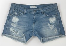 James Jeans Blue SHORTY Joy Ride Jean Shorts Women s Size 26 Denim