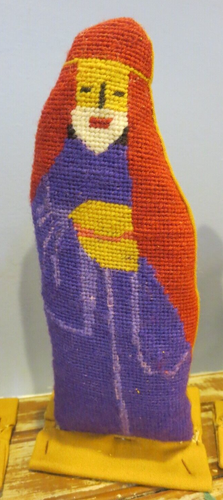 Lot of 6 Vintage Handmade Needlepoint/Tapestry Nativity Figures - Picture 5 of 8