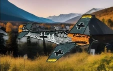 WWII BF-109 Fighter Plane Embroidered Iron-On Patch – German Aircraft Appliqué